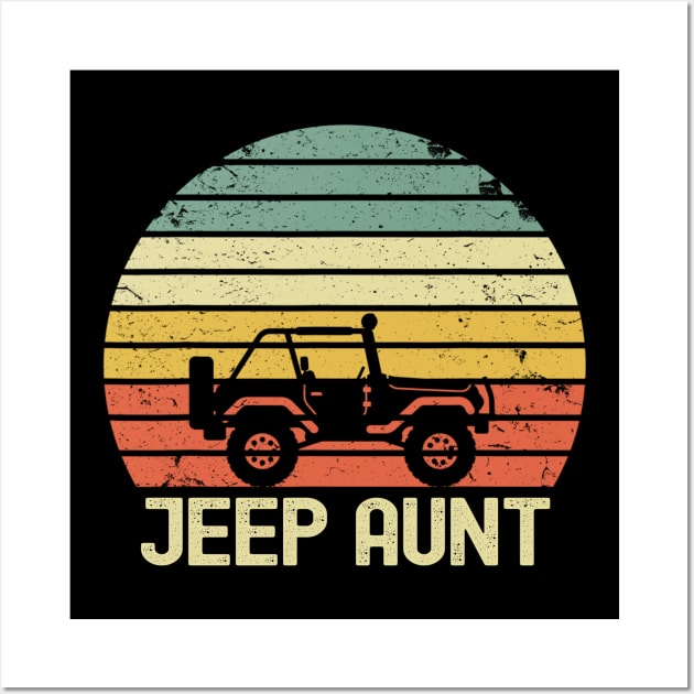 Jeep Aunt Vintage Jeep Retro Jeep Sunset Jeep Jeep Mom Jeep Women Wall Art by Liza Canida